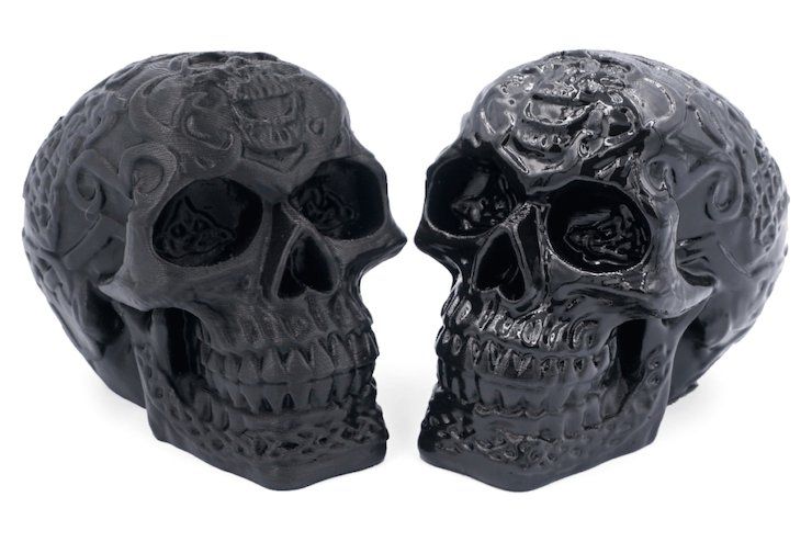A comparison of a FiberSmooth print before and after post-processing - Fiberlogy