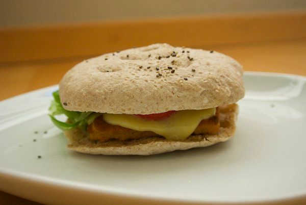 Veggie burger made with Foodini