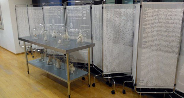 Under the Microscope      The 3D printed part of the art installation at GOSH