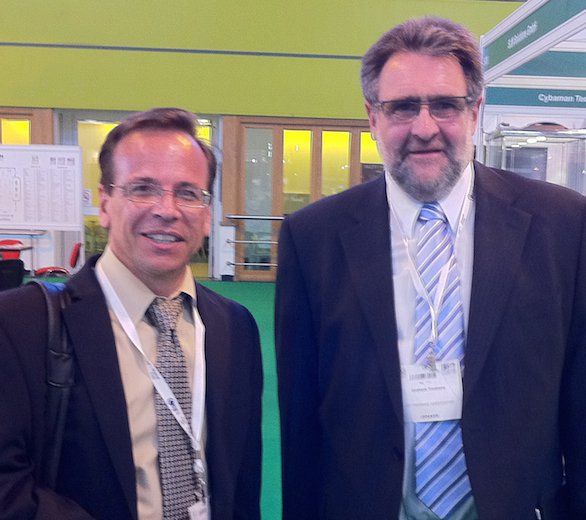 Todd Grimm (left) and Graham Tromans at the TCT Show in Birmingham, UK.