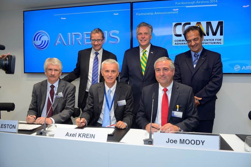 Celebratory signing event at Farnborough International Airshow 2014