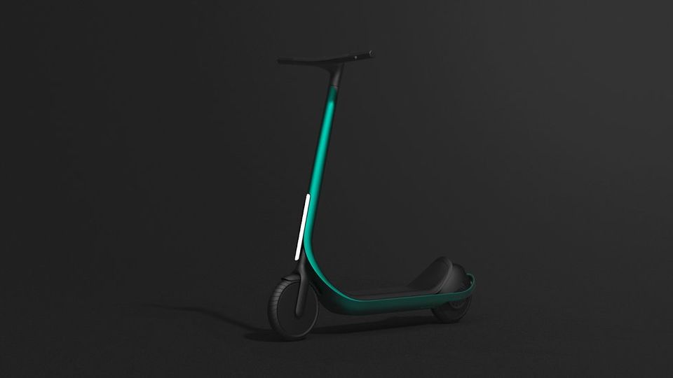 Scotsman electric scooter manufactured with Arevo composite 3D printing technology.