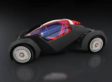 The Strati concept car is being assembled by Local Motors for its launch at IMTS 2014.
