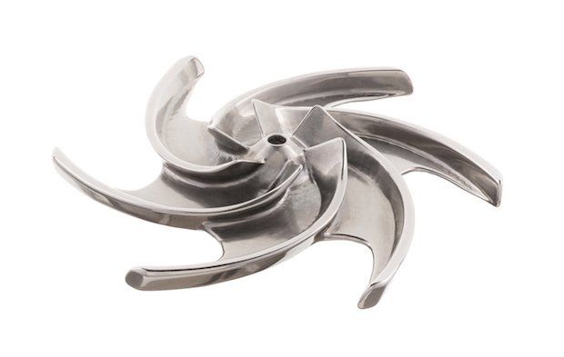 Chemical impeller printed in 316L stainless steel.