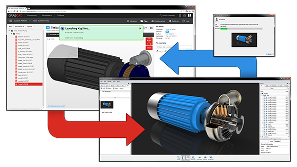 Luxion GrabCAD Screenshot      Luxion and GrabCAD introduce KeyShot as the first Workbench app dedicated to 3D rendering and visualisation between the two platforms. - Luxion