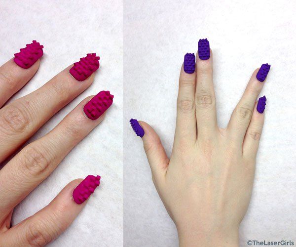 TheLaserGirls      Two sets of TheLaserGirls Nylon 3D Printed nails