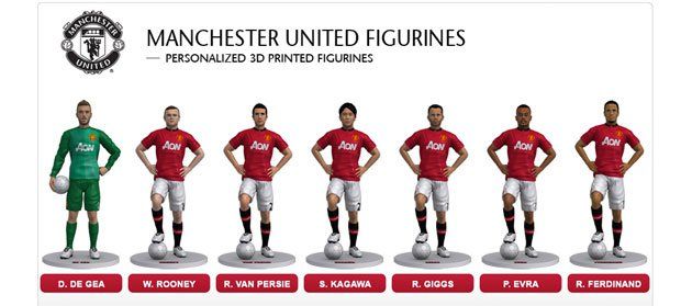 Manchester United Figurines by 3D Systems      Cubify and Man Utd have teamed up to offer 3D printed player figurines. - 3D Systems