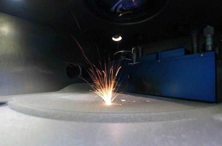 1046571798      3D printer printing metal. Laser sintering machine for metal. Metal is sintered under the action of laser into shape. DMLS, SLM, SLS. Modern additive technologies 4.0 indus...