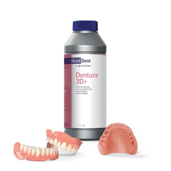 NextDent Denture material                NextDent Denture 3D+ is part of 3D Systems’ Digital Denture Workflow enabling dental labs and clinics to produce dentures 75% faster with 90% lower...