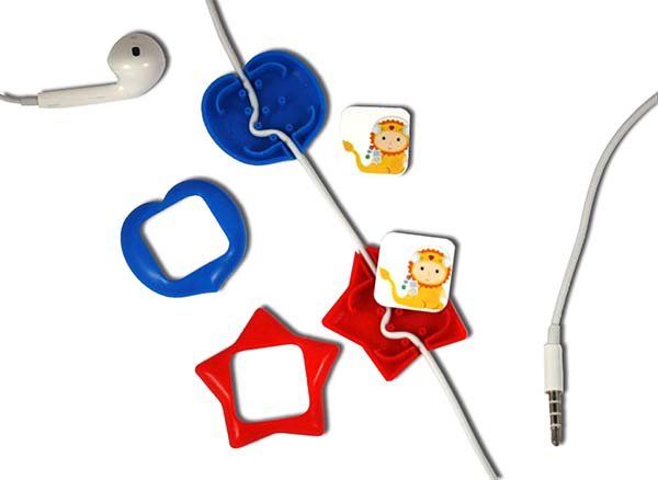 Qbees headphone cable accessories      Jason Palmer's invention are customisable clips for your headphone cable