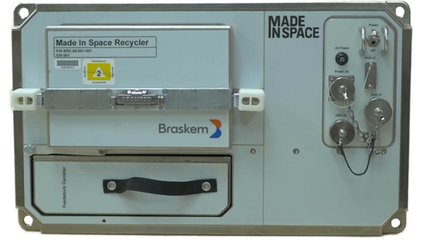 Braskem Recycler Made in space                Braskem Recycler. - Made In Space
