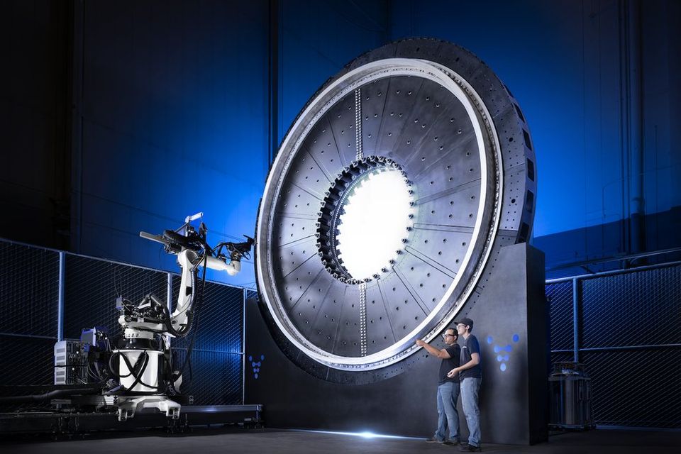Relativity's Stargate 4th Generation metal 3D printer. - Relativity Space
