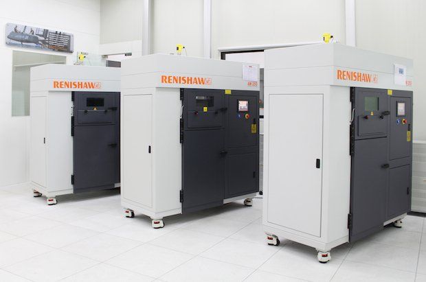 Additive machines at Renishaw's Additive Manufacturing Solutions Centre in India.