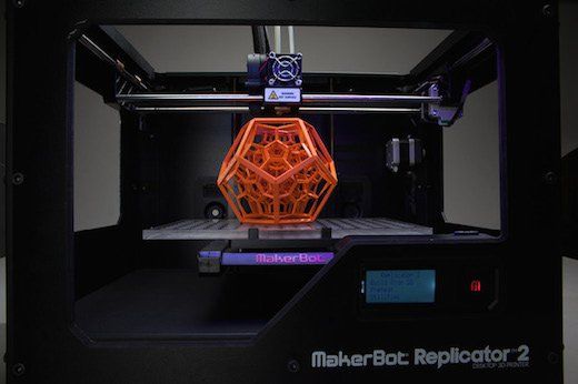 3D Printing at home: MakerBot Replicator 2 desktop 3D printer.