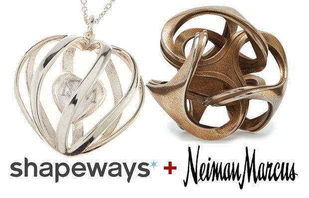 Shapeways partner with Neiman Marcus      Two 3D printed pieces are now available on the luxury department stores online store.