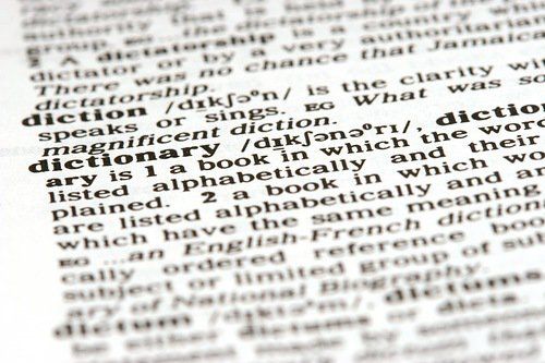 dictionary image terminology words
