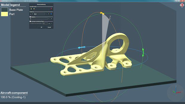 Simufact Engineering      Positioning an aircraft component in Simufact Engineering 2.