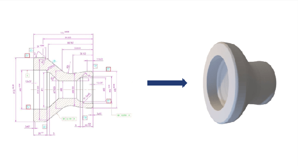 Spare Parts 3D to create 3D model from 2D drawing in French Defense Innovation Agency R&D project