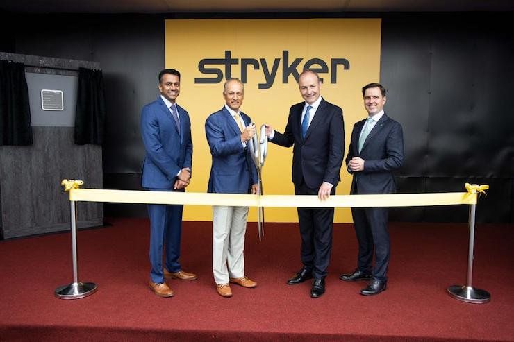 Cutting the ribbon at the new facility - Stryker