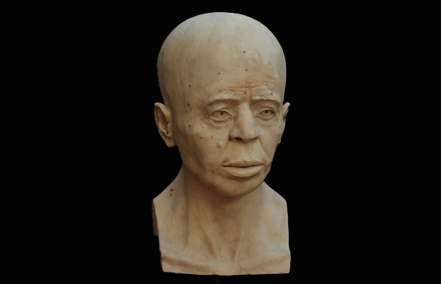 3D printed reconstruction of Jericho skull man’s entire head.