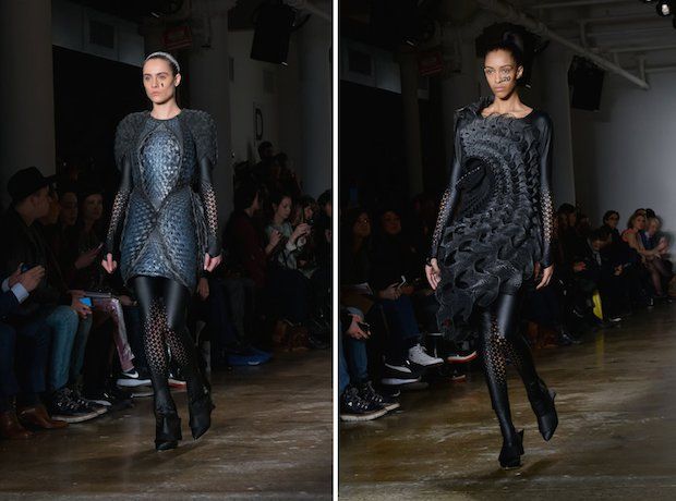 Left to right: Pangolin dress, Harmonograph dress.