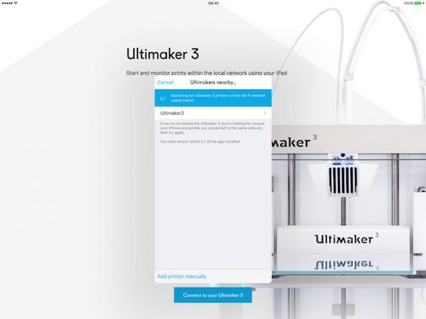 Ultimaker 3 App      Connecting to an Ultimaker 3 printing system with the Ultimaker 3 App - Ultimaker