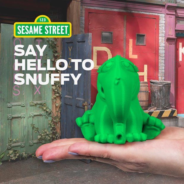 A 3D Printed Snuffleupagus      Snuffy is now available to download from the MakerBot Digital Store