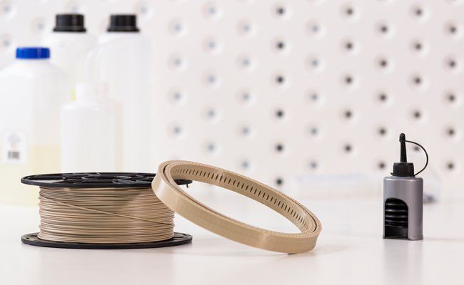 Radiation-resistant bearing ring for a spacecraft gimbal 3D printed with Z-PEEK on the Zortrax Endureal.