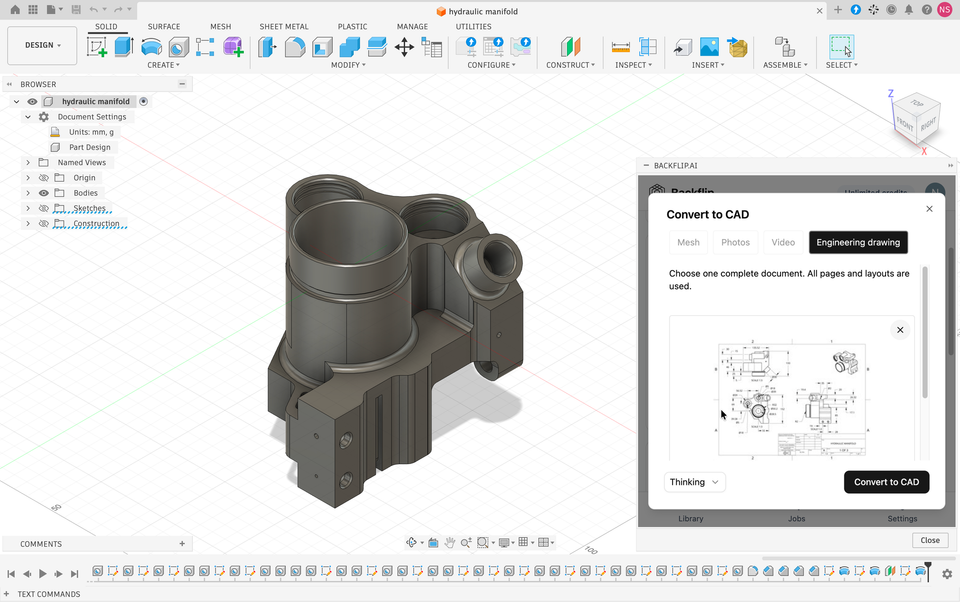 Backflip AI launches Drawing to CAD tool