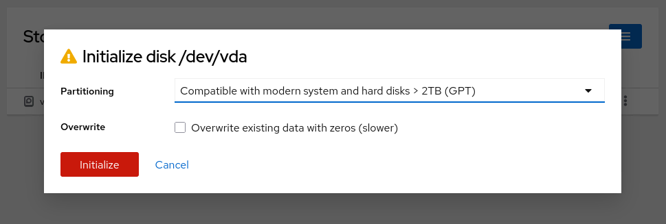Install Fedora 42 with Snapshot and Rollback Support - Partition Table Initialize