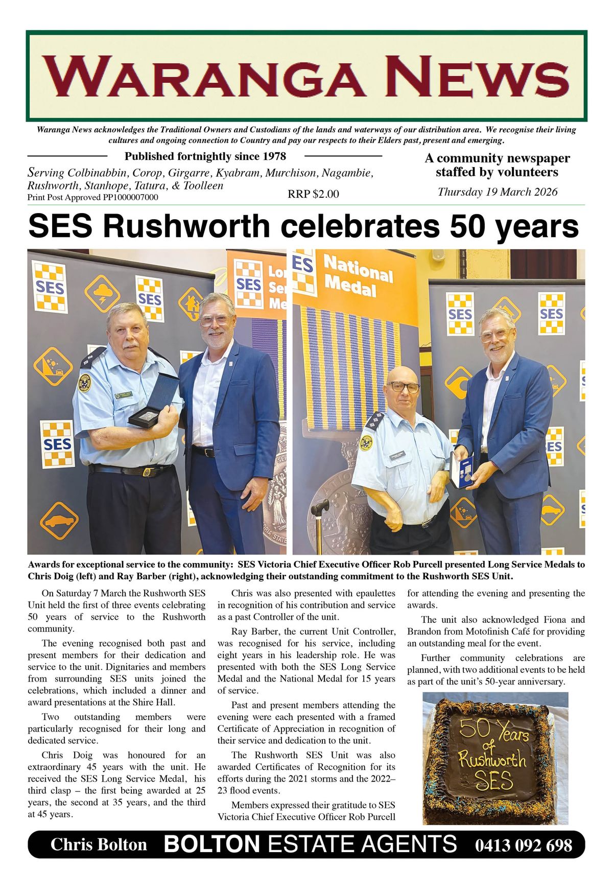 SES Rushworth celebrates 50 years