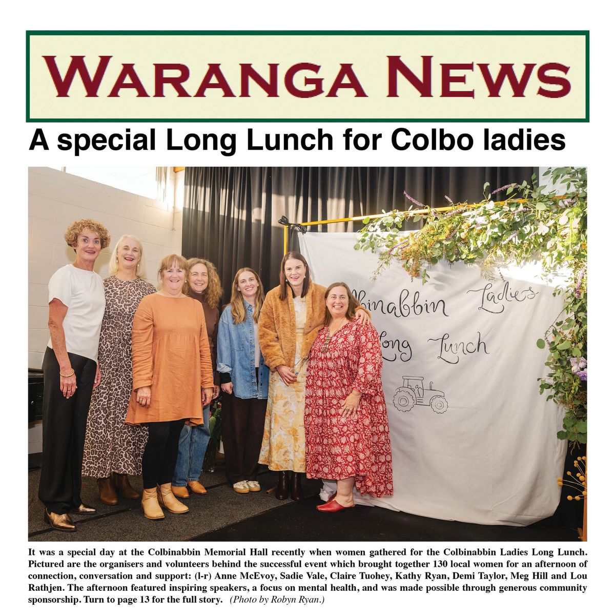 A special Long Lunch for Colbo ladies