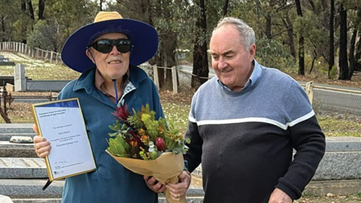 Tuddy Weaver retires after 20 years of service to Rushworth Cemetery Trust