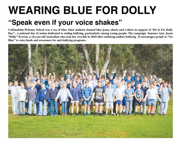 Wearing blue for Dolly