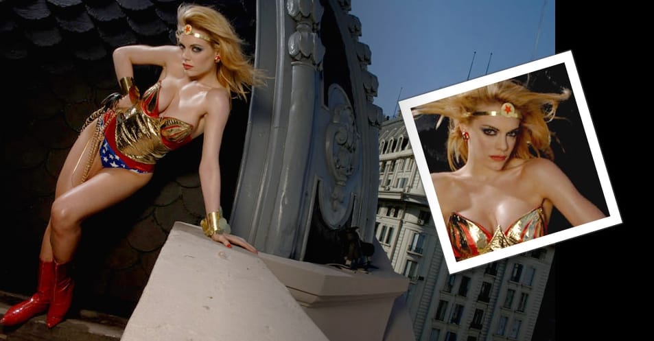 Tiffany Chase as superheroine