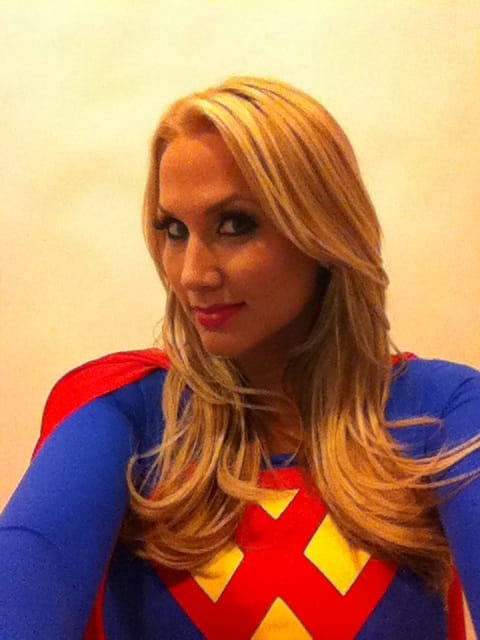 Alanah Rae in Supergirl costume