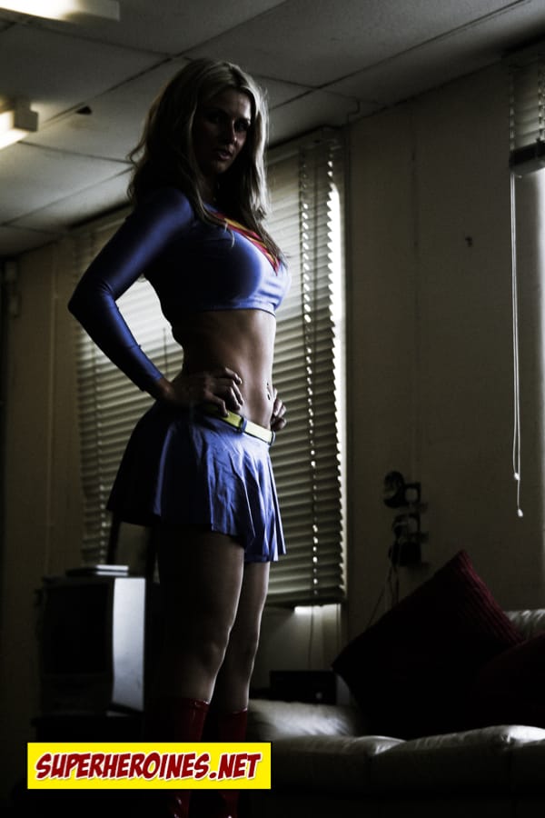 Side profile of Supergirl in a crop top