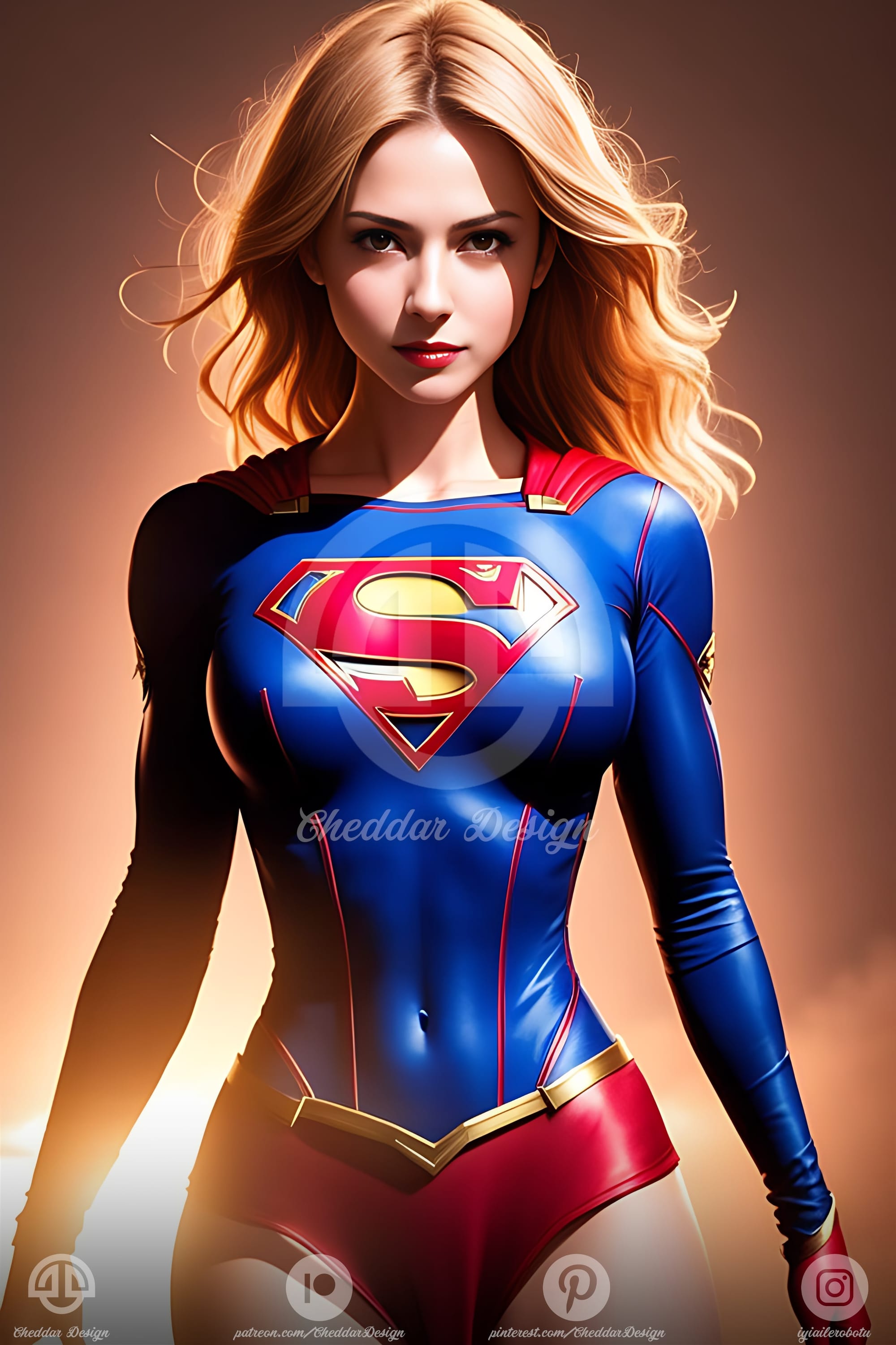 AI-generated Supergirl artwork