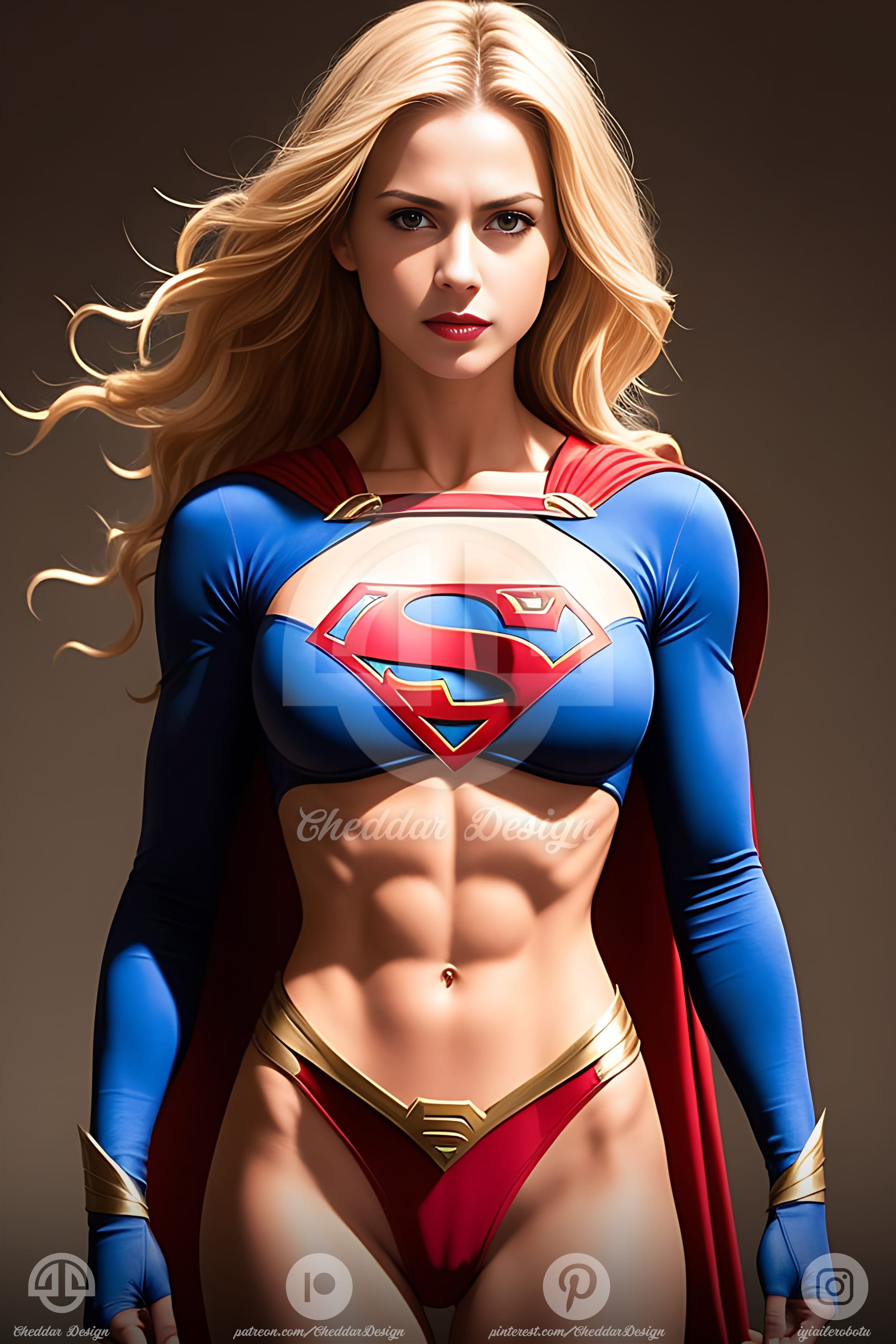 AI-generated Supergirl artwork