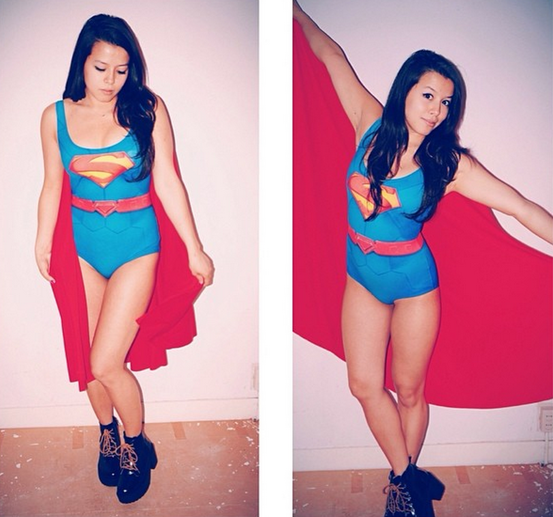 Girls in Blackmilk Clothing Supergirl Swimsuit