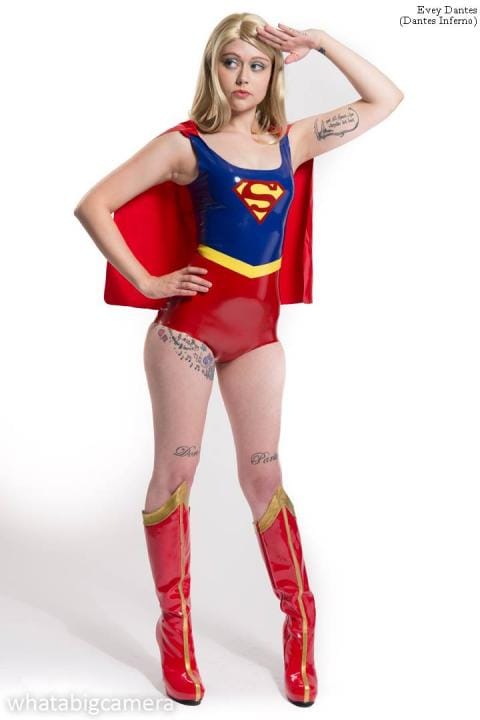 Supergirl in Latex Rubber Costume 02