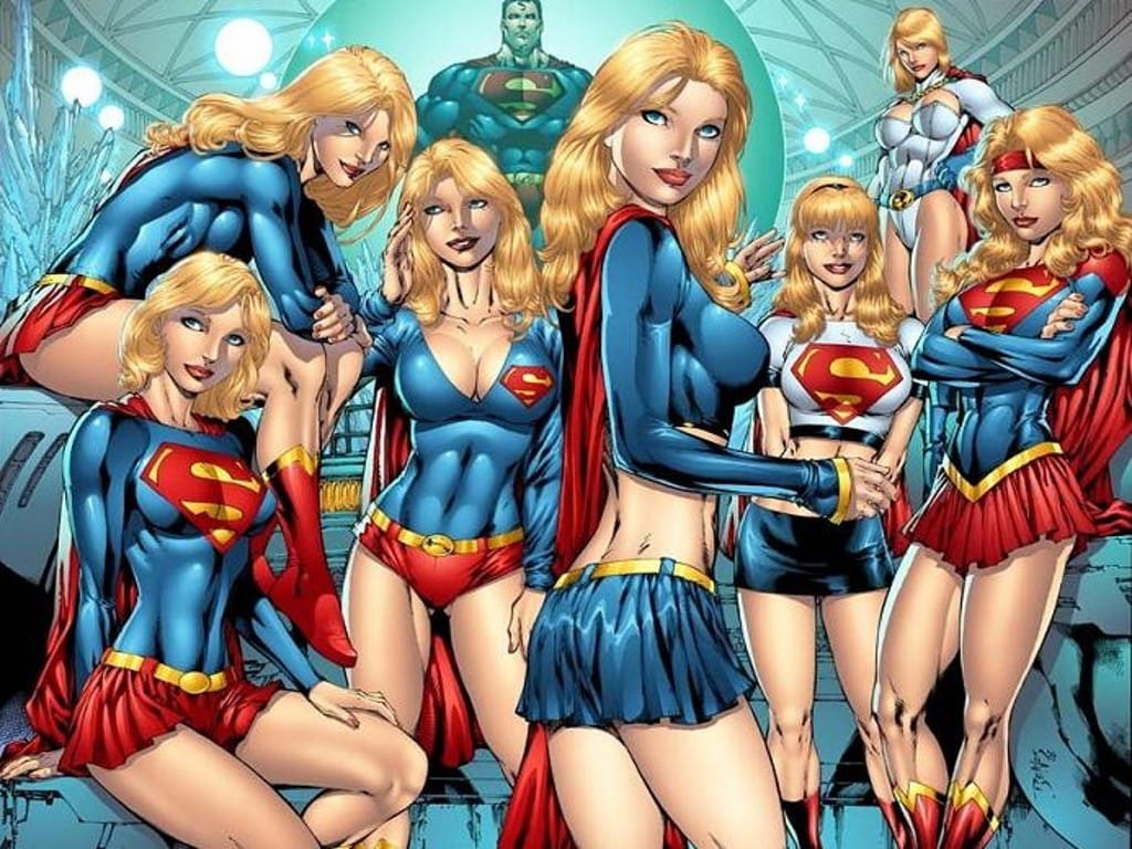 supergirl cartoons and illustration