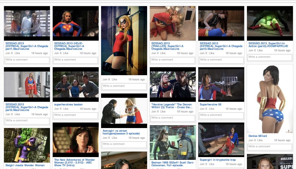Superheroine Pinterest website
