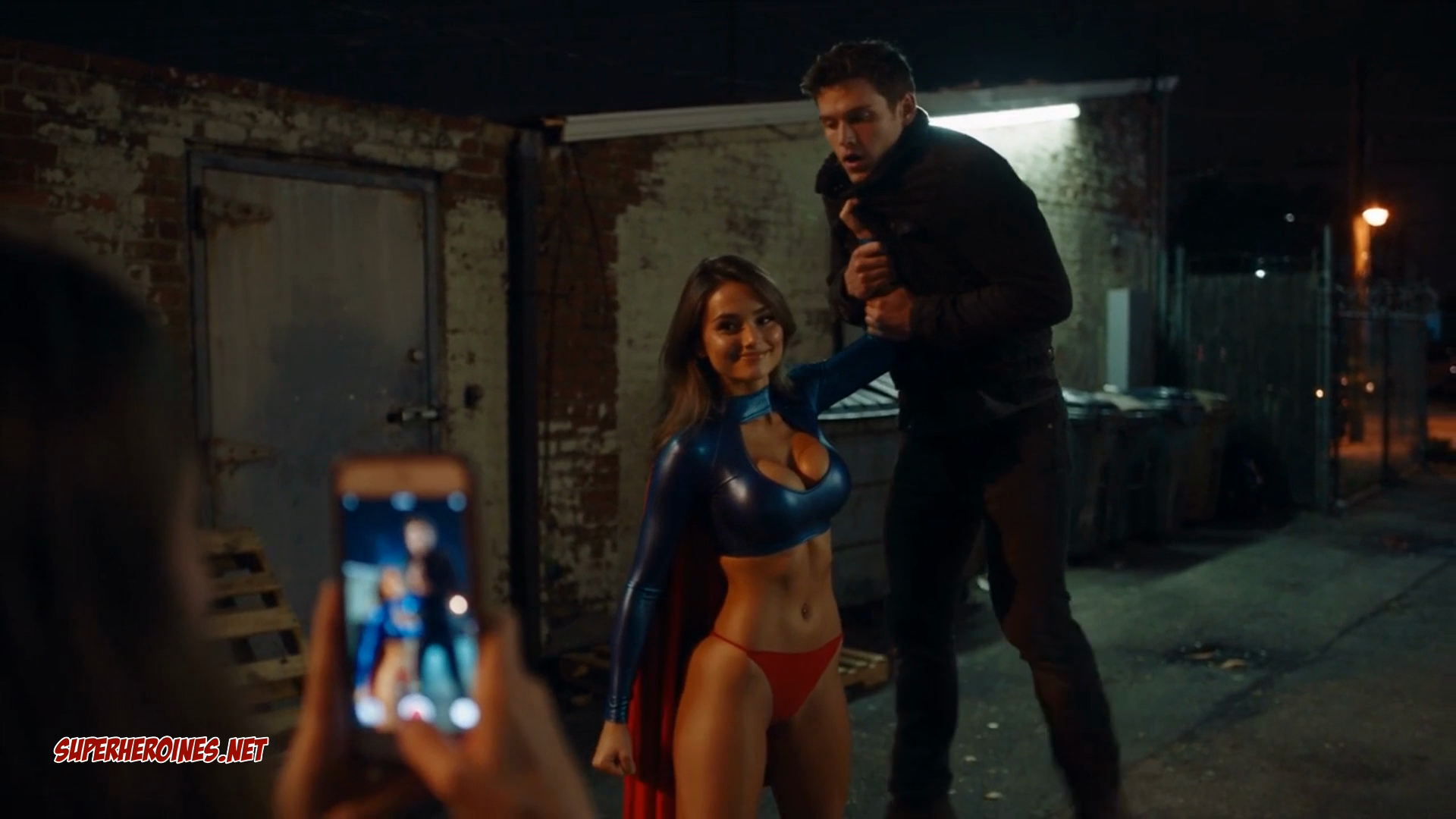 UltraGirl - UltraGirl beats up a man in an alley