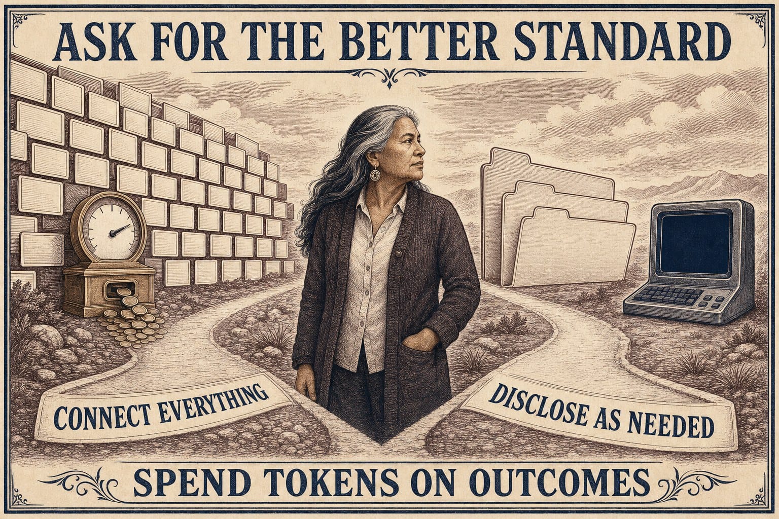 A technology leader chooses the disclose-as-needed path over a wall of always-connected tool schemas and a token meter.
