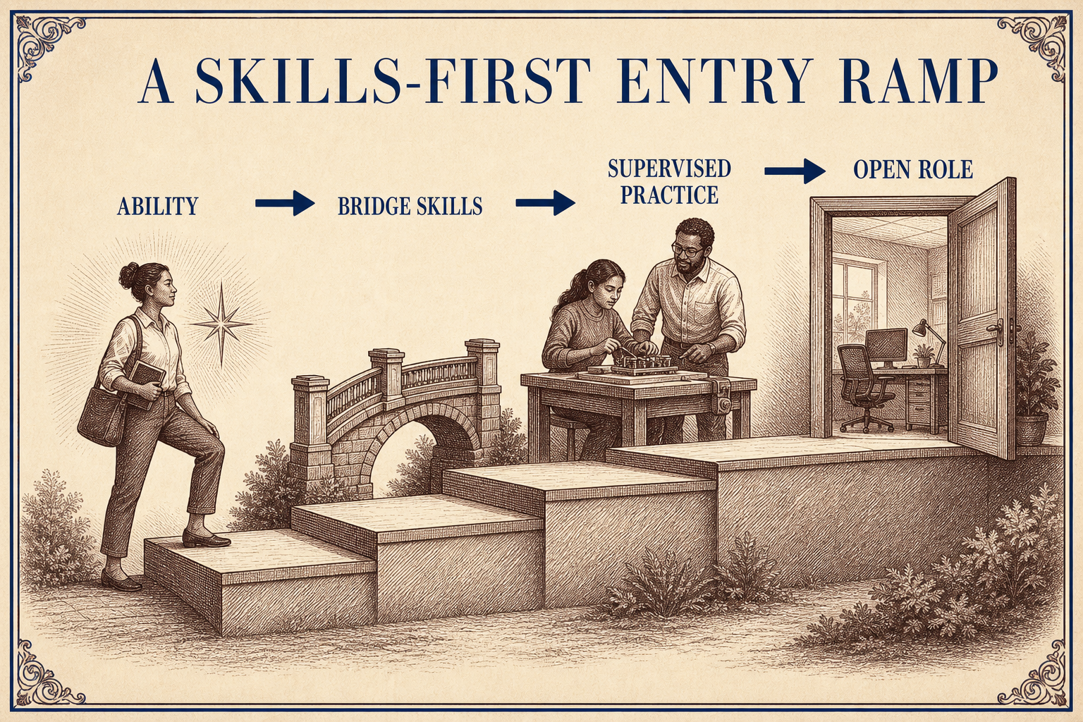 Training matters only when it leads to a real destination role, authority, and advancement path.
