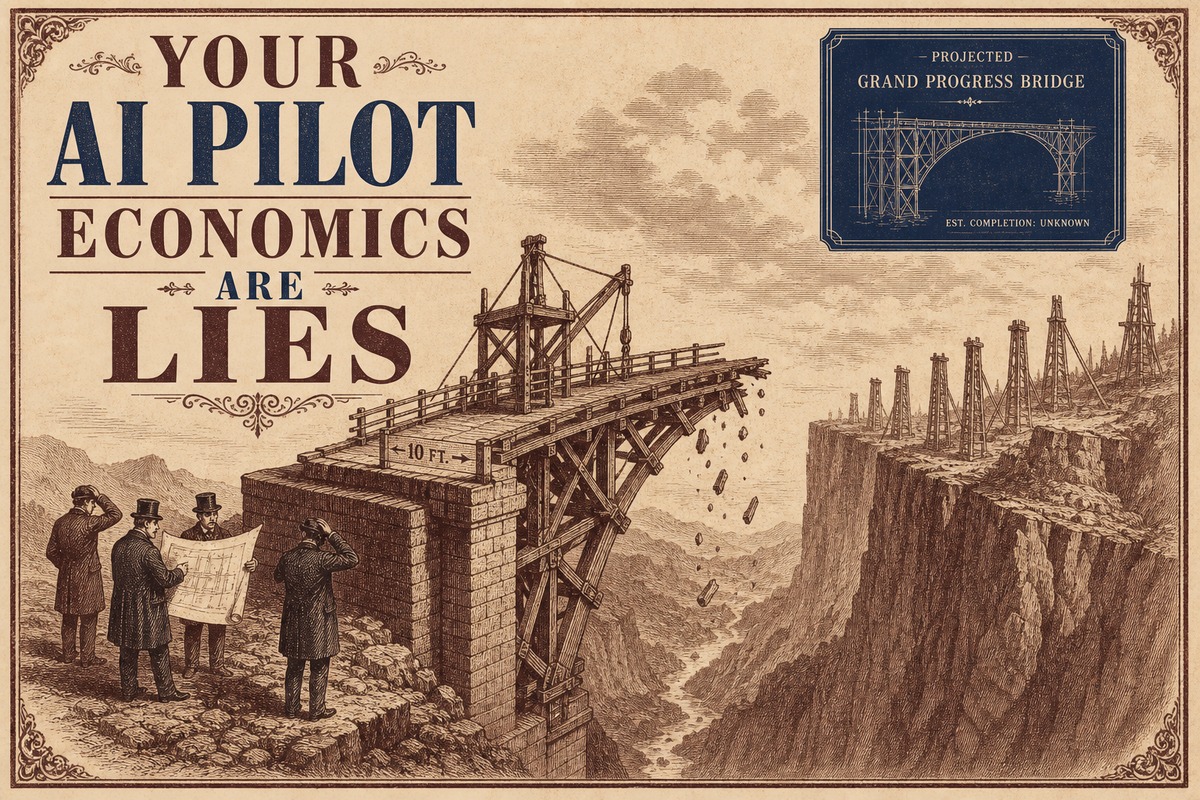 Vintage engraving of a bridge collapsing after a short construction