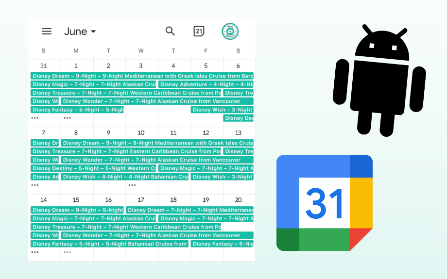 Google Calendar steps