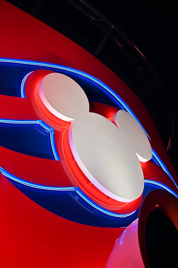 The Mickey graphic on the hull of the Disney Magic