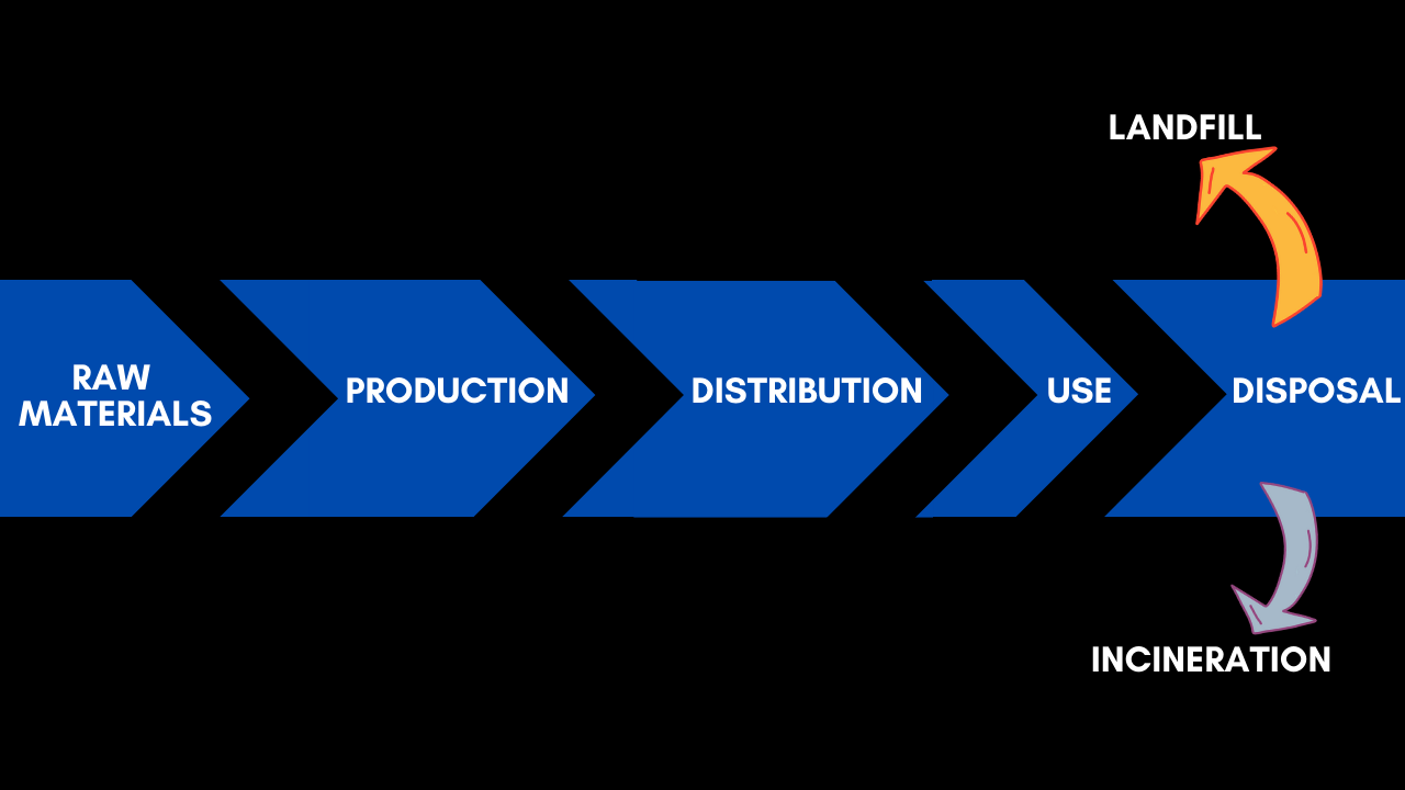 Figure 1: Simple process flow diagram of our current economy system.